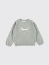 Bonpoint Tonino Sweatshirt In Grey-green With Embroidered Logo In Gray