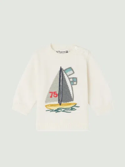 BONPOINT SWEATER BONPOINT KIDS COLOR WHITE,H15084001