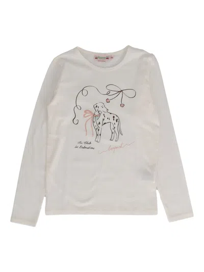 Bonpoint Kids' Tidjiane Langarmshirt Mit Grafischem Print In White