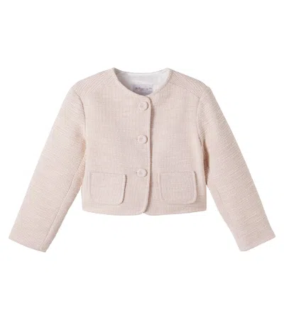 Bonpoint Kids' Tabitha Cotton-blend Jacket In Neutral