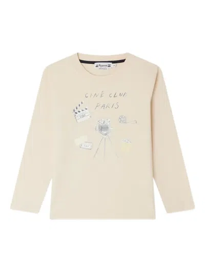 Bonpoint Kids' Tadda Long-sleeve T-shirt In Nude