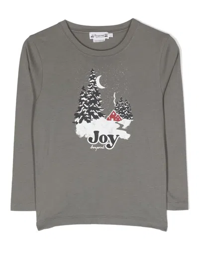 Bonpoint Kids' Tadda Long-sleeved T-shirt In Grey