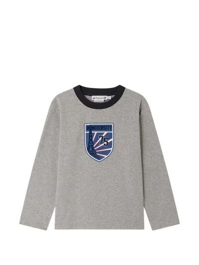Bonpoint Kids' Tadda Long-sleeve T-shirt In Gray