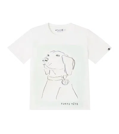 Bonpoint Kids' Tadda Printed Cotton Jersey T-shirt In White