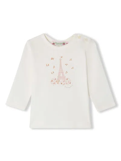 Bonpoint Babies' Tahsina Organic Cotton T-shirt In White