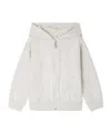 Bonpoint Talent Cherry-printed Zip-up Hoodie In White