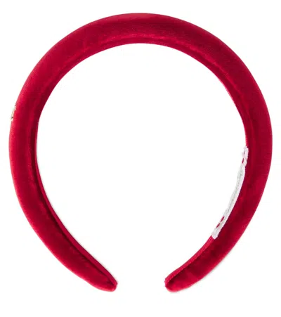 Bonpoint Kids' Tamye Velvet Headband In Red