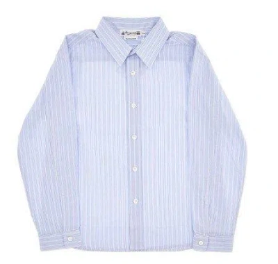 Bonpoint Kids' Tangui Striped Long-sleeved Shirt In Rayures Ciel