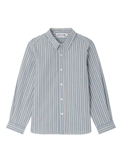 Bonpoint Kids' Tangui Striped Shirt In Gray