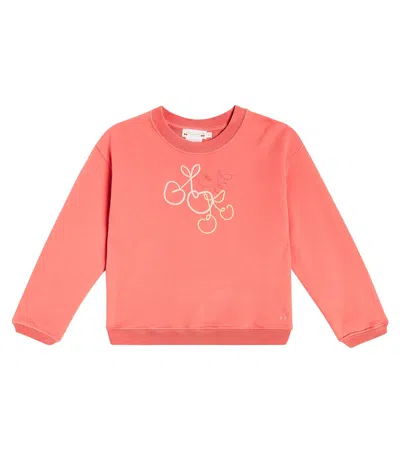 Bonpoint Kids' Tayla Cotton Fleece Sweatshirt In Pink
