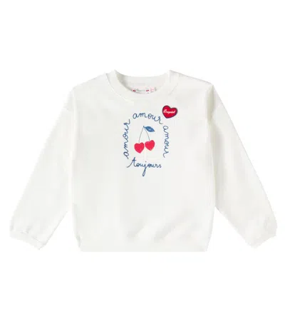 Bonpoint Kids' Tayla Cotton Sweatshirt In White