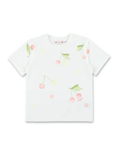 Bonpoint Kids' Tee Cherry In White
