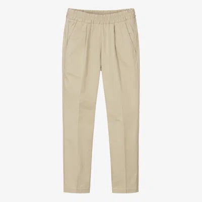 Bonpoint Teen Boys Beige Cotton Chino Trousers