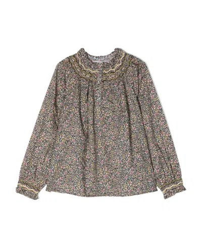Bonpoint Teen Floral-print Wide-sleeved Blouse In Multicolor