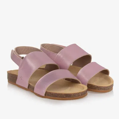 Bonpoint Teen Girls Pink Leather Sandals