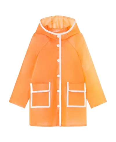 Bonpoint Teen Lumiere Hooded Raincoat In Orange