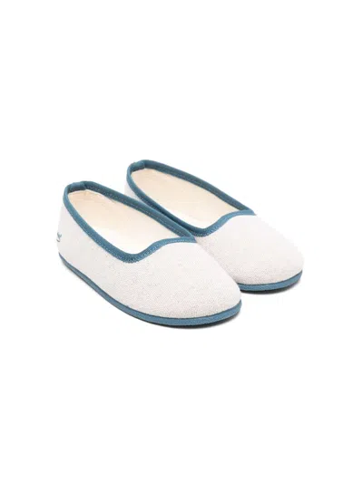 Bonpoint Kids' Tenise Logo-embroidered Slippers In Grey