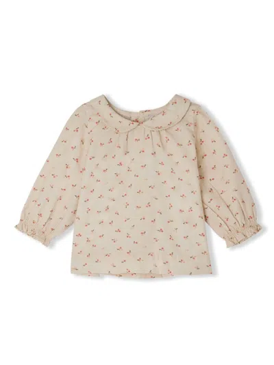 Bonpoint Babies' Tenvol Cherry-print Blouse In Neutrals
