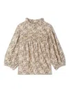 Bonpoint Tess Cotton Blouse In Neutrals
