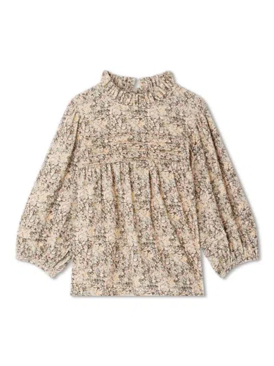 Bonpoint Tess Cotton Blouse In Nude