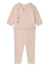 Bonpoint Theva Knitted Tracksuit Set In Pink