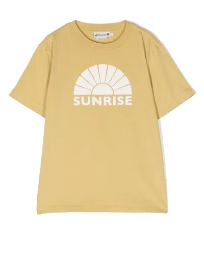 Bonpoint Kids' Thibald Graphic-print T-shirt In Yellow
