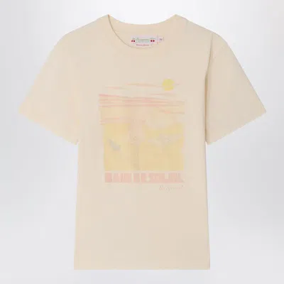 Bonpoint Thida Mini T-shirt With Bain De Soleil Print In Neutral