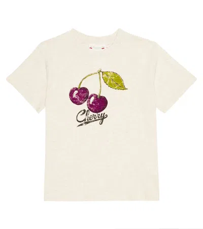 Bonpoint Kids' Thida Cherry-print T-shirt In Neutrals