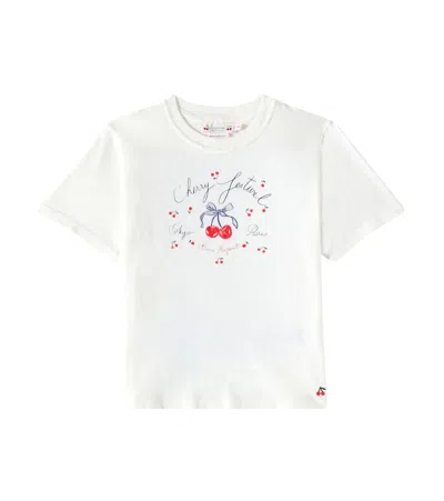 Bonpoint Kids' Thida Printed Cotton Jersey T-shirt In White