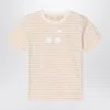 Bonpoint Thida T-shirt Pink Striped In Cotton Blend In Pink