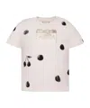 Bonpoint Thida T-shirt With Polka Dot Print In Organic Cotton In Neutral