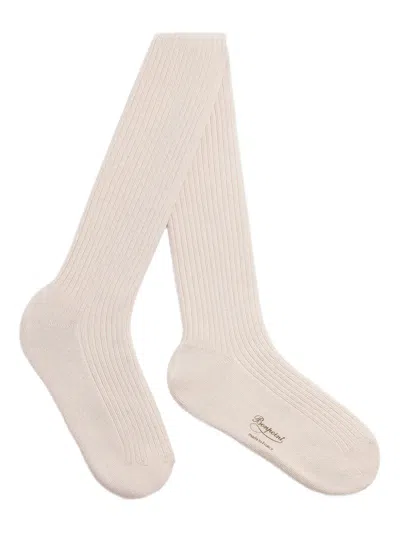 Bonpoint Kids' Thomina Ribbed Cotton Tights In Pink