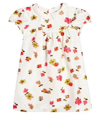 Bonpoint Kids' Tia Floral-print T-shirt Dress In Fl Rose Camelia