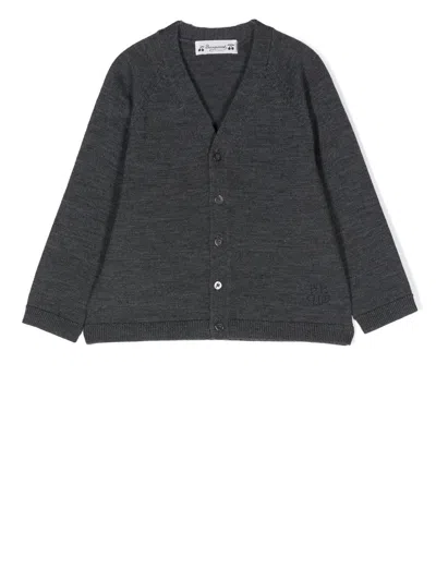 Bonpoint Babies' Tiano Long-sleeved Cardigan In Grey