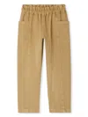 Shop Bonpoint Tiche Elasticated-waist Straight-leg Trousers In Neutrals
