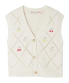 Bonpoint Ticiana Intarsia-knit Vest In Nude