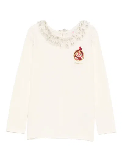 BONPOINT TIDJANY EMBROIDERED-DETAIL LACE TOP