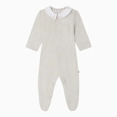 Bonpoint Babies' Tilouan Mauve Grey Cotton Pyjamas In Purple