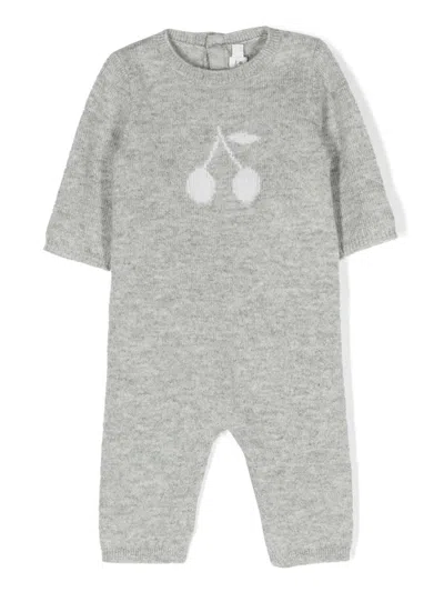 Bonpoint Tilouana Unisex Baby One-piece Outfit In Gray