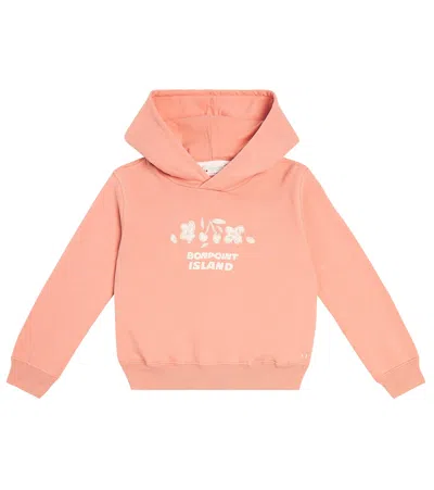 Bonpoint Kids' Tita Cotton Jersey Hoodie In Orange
