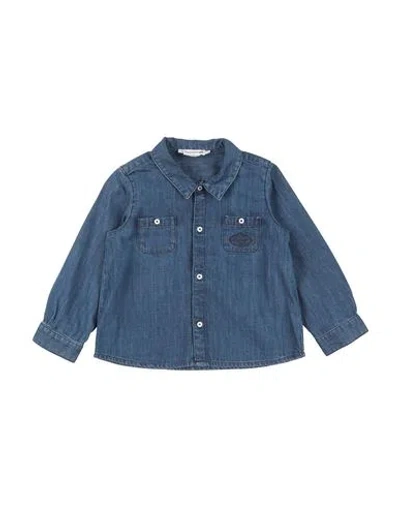 Bonpoint Babies'  Toddler Denim Shirt Blue Size 3 Cotton