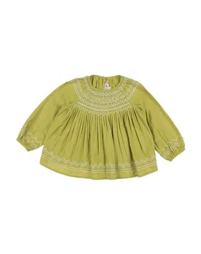 Bonpoint Babies'  Toddler Girl Blouse Acid Green Size 6 Cotton, Polyester