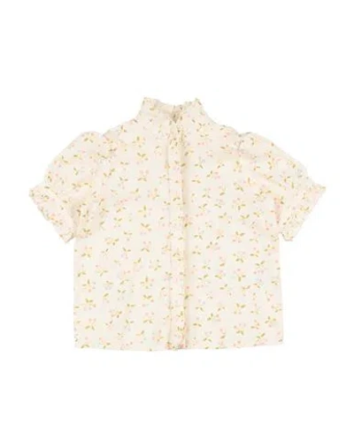 Bonpoint Babies'  Toddler Girl Shirt Ivory Size 6 Cotton In Neutral