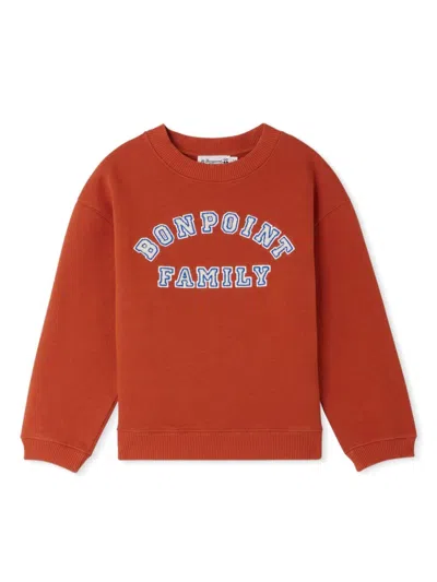 Bonpoint Tonino Logo-embroidered Sweatshirt In Brown