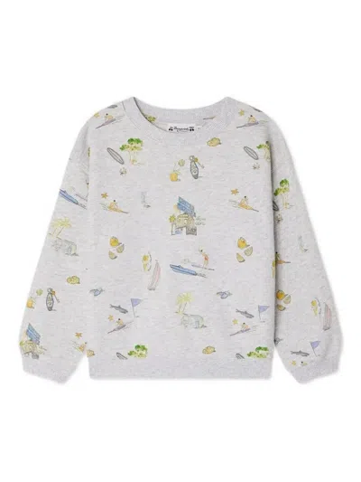 Bonpoint Kids' Tonino Long-sleeves Sweatshirt In Gray