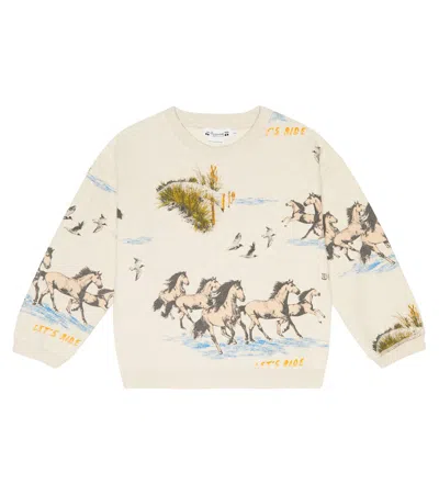 Bonpoint Sweatshirt Tonino Aus Baumwolle In Beige Chine