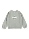 Bonpoint Tonino Sweatshirt In Grey-green With Embroidered Logo In Gray