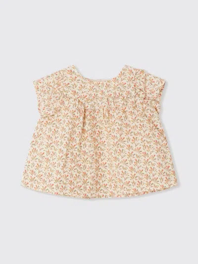 Bonpoint Babies' Luni Floral-print Blouse In Brown