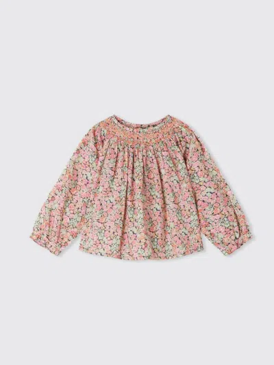 Bonpoint Floral-print Cotton Blouse In Red