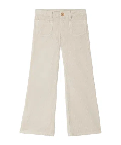 Bonpoint Junon Flared Corduroy Trousers In Nude